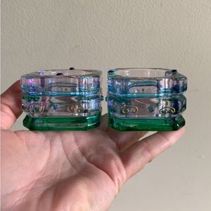 Partylite tea light holders, purple/blue/green (so pretty 💜)